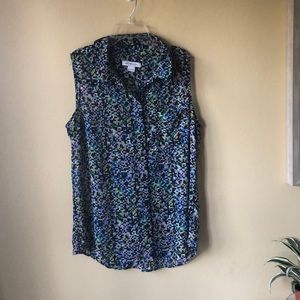 Polka Dot Sleeveless Blouse